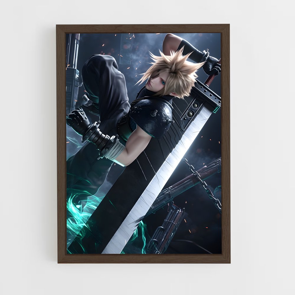 Poster Cloud strife incarnées – affiche Final Fantasy (vue 5)